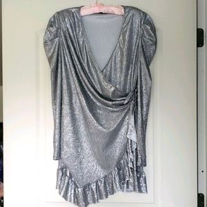 Pretty Little Things Silver wrap dress
